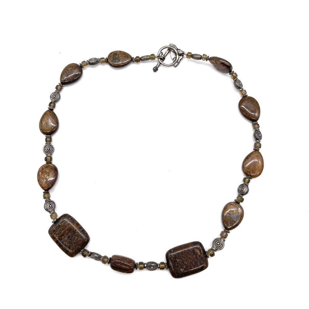 Tourmaline Necklace on Silver tone